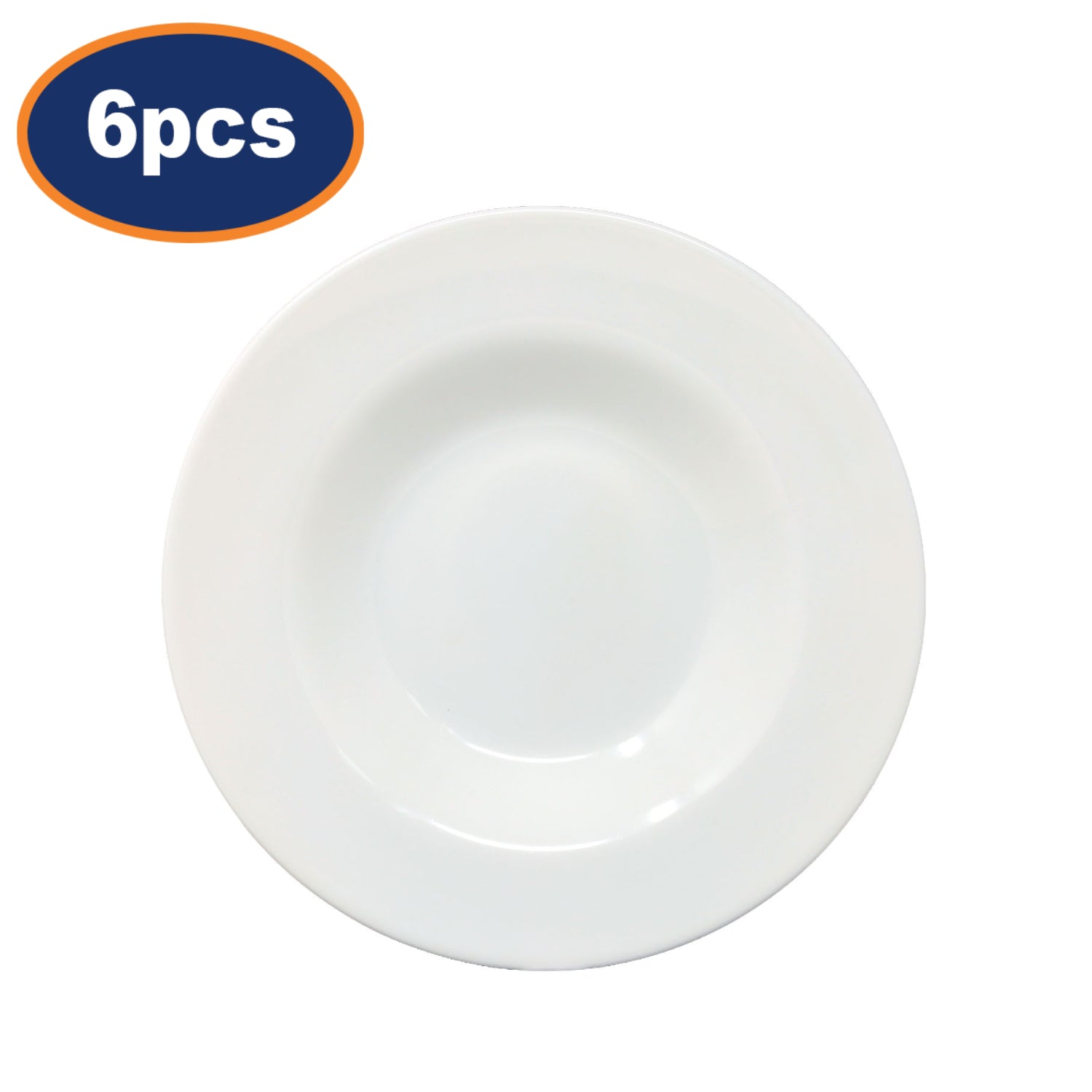 6Pcs Arc 28.5cm White Porcelain Round Serving Dish