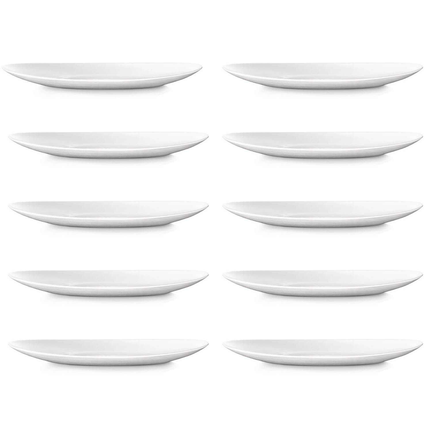 10Pcs 30cm White Oval Glass Zenix Intensity Steak Plate