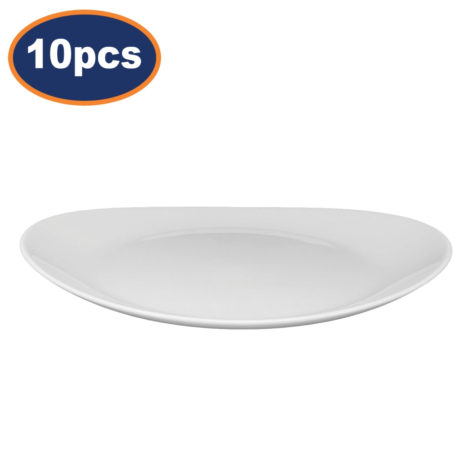 10Pcs 30cm White Oval Glass Zenix Intensity Steak Plate
