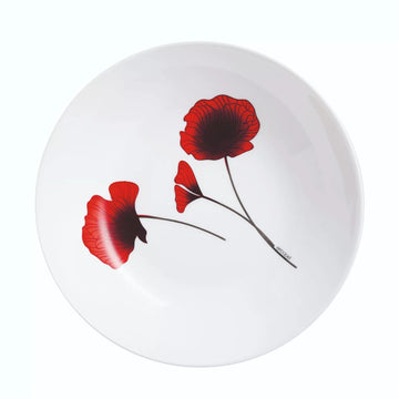 Bertille 18cm White Opal Glass Floral Design Side Plate