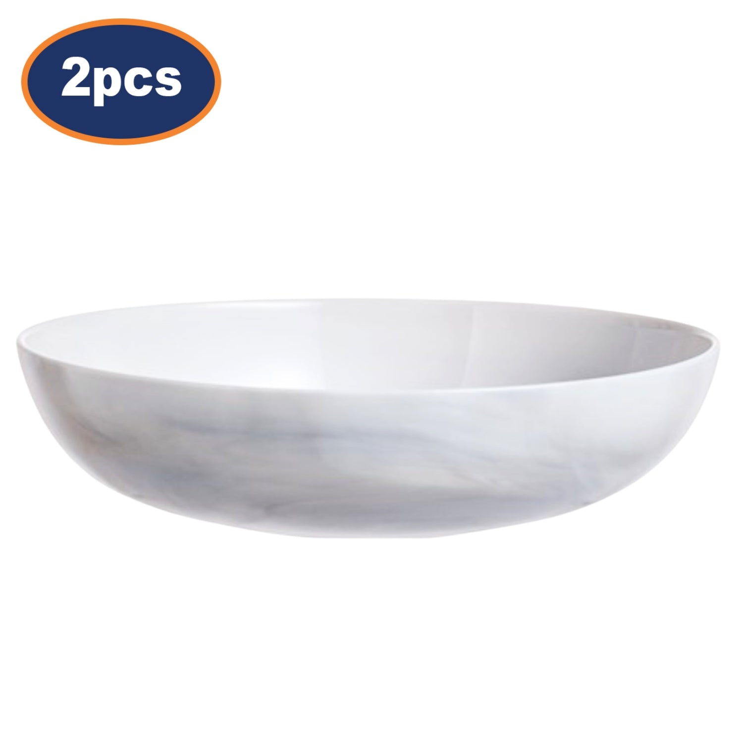 2Pcs Luminarc 20cm Diwali Granite Marble Soup Plates