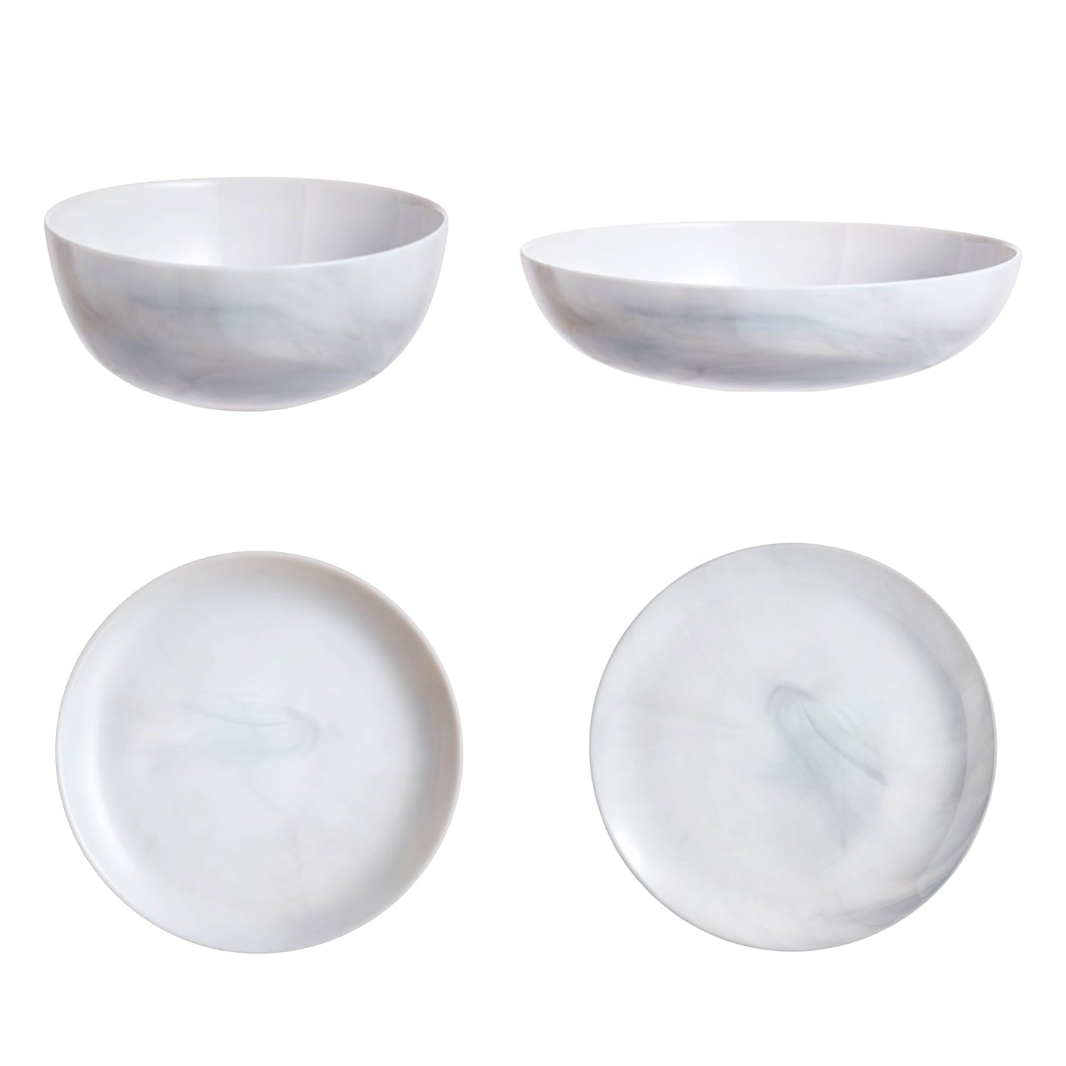 Luminarc 4Pc Diwali Granite Marble Dinnerware Set