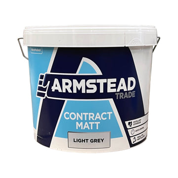 Armstead Trade Contract Matt Emulsion Paint - Light Grey 10L