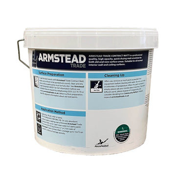 Armstead Trade Contract Matt Emulsion Paint - Light Grey 10L