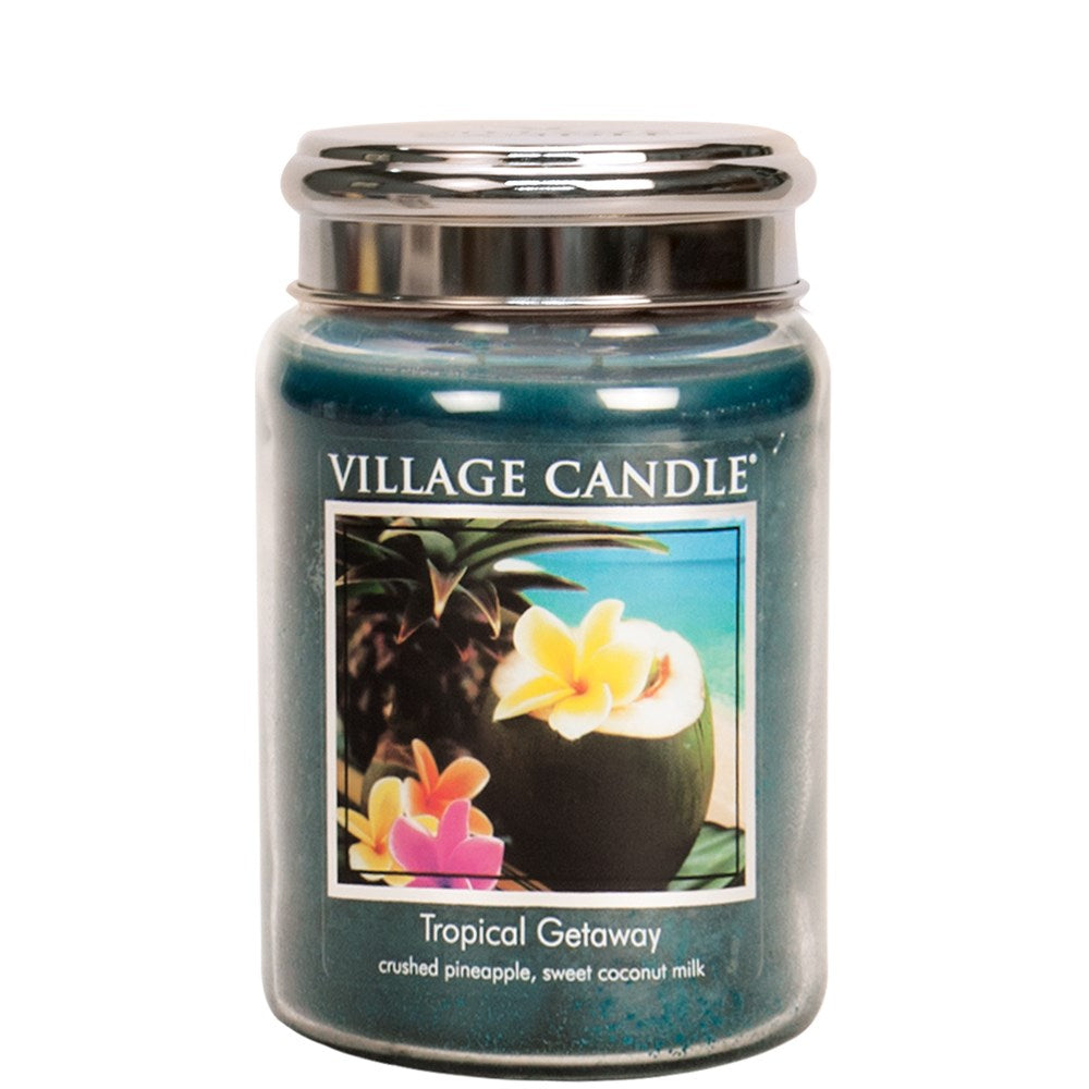 Tropical Getaway Scented Village Candle Sweet Exotic Fragrance