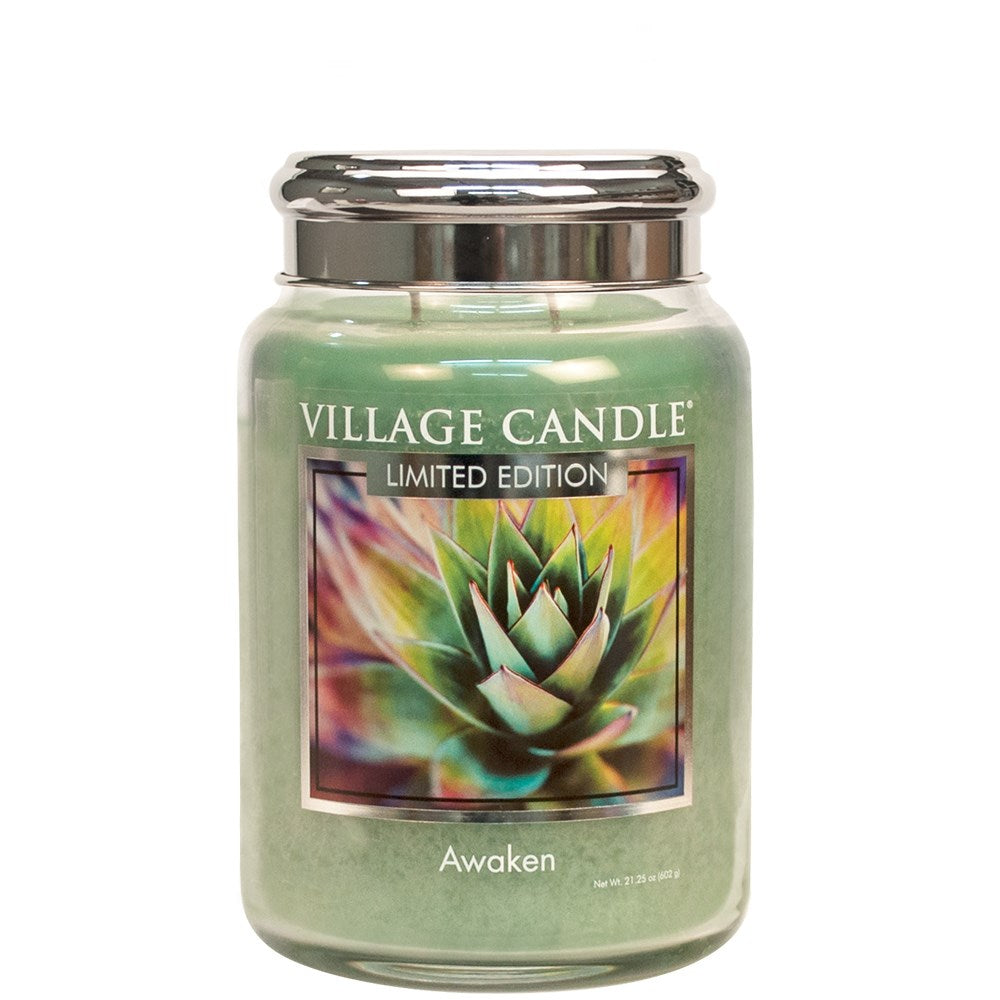 Awaken Scented Village Candle Eucalyptus Spearmint Fragrance