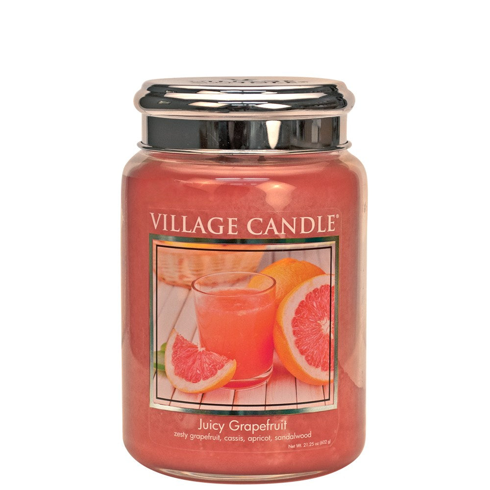 Juicy Grapefruit Scented Village Candle Apricot Cassis Fragrance