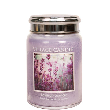 Rosemary Lavender Village Scented Candle Iris Flower Fragrance