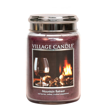 Mountain Retreat Scented Village Candle Berry Amber Fragrance