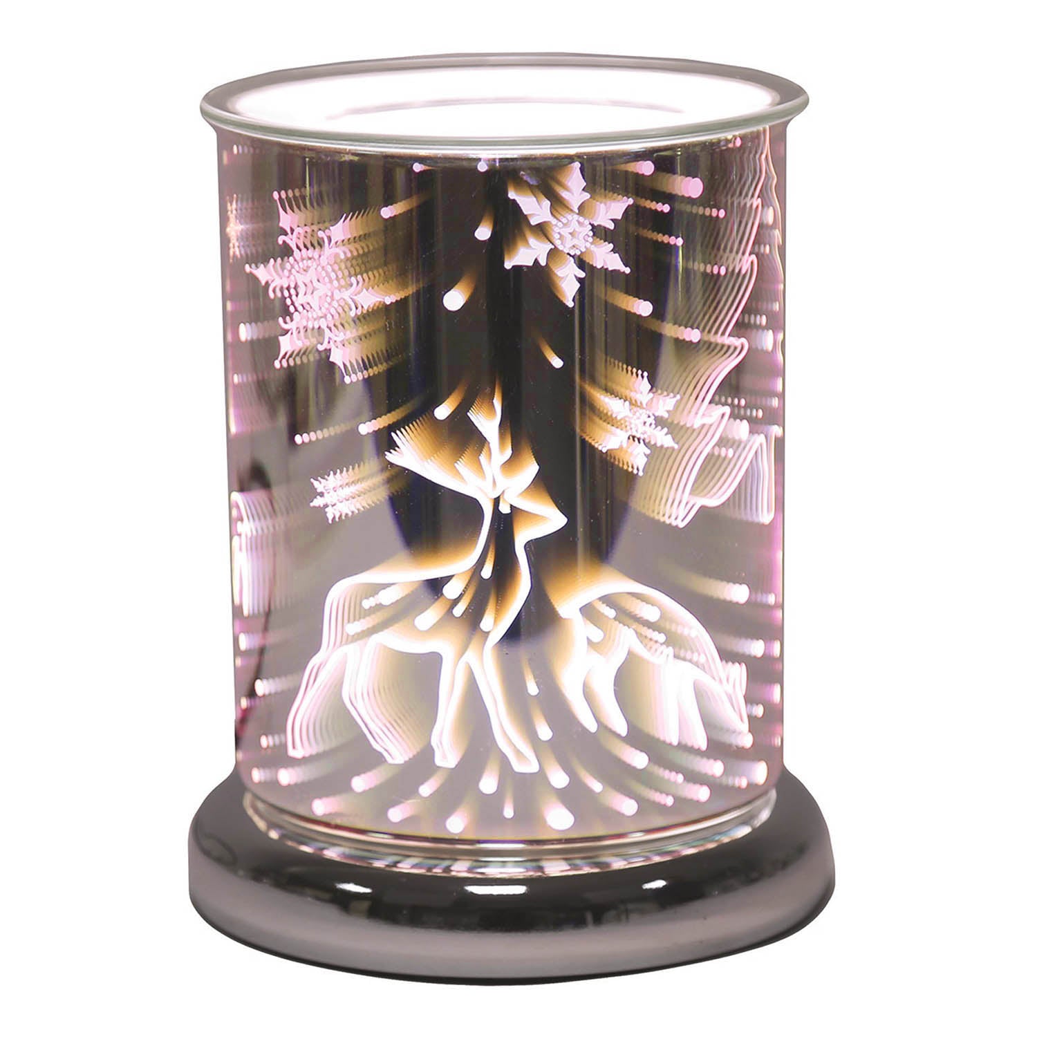 Cylinder 3D Electric Wax Melt Burner - Reindeer 16cm