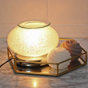 Oval Ellipse Sherbet Pearl Aroma Wax Burner Electric Lamp