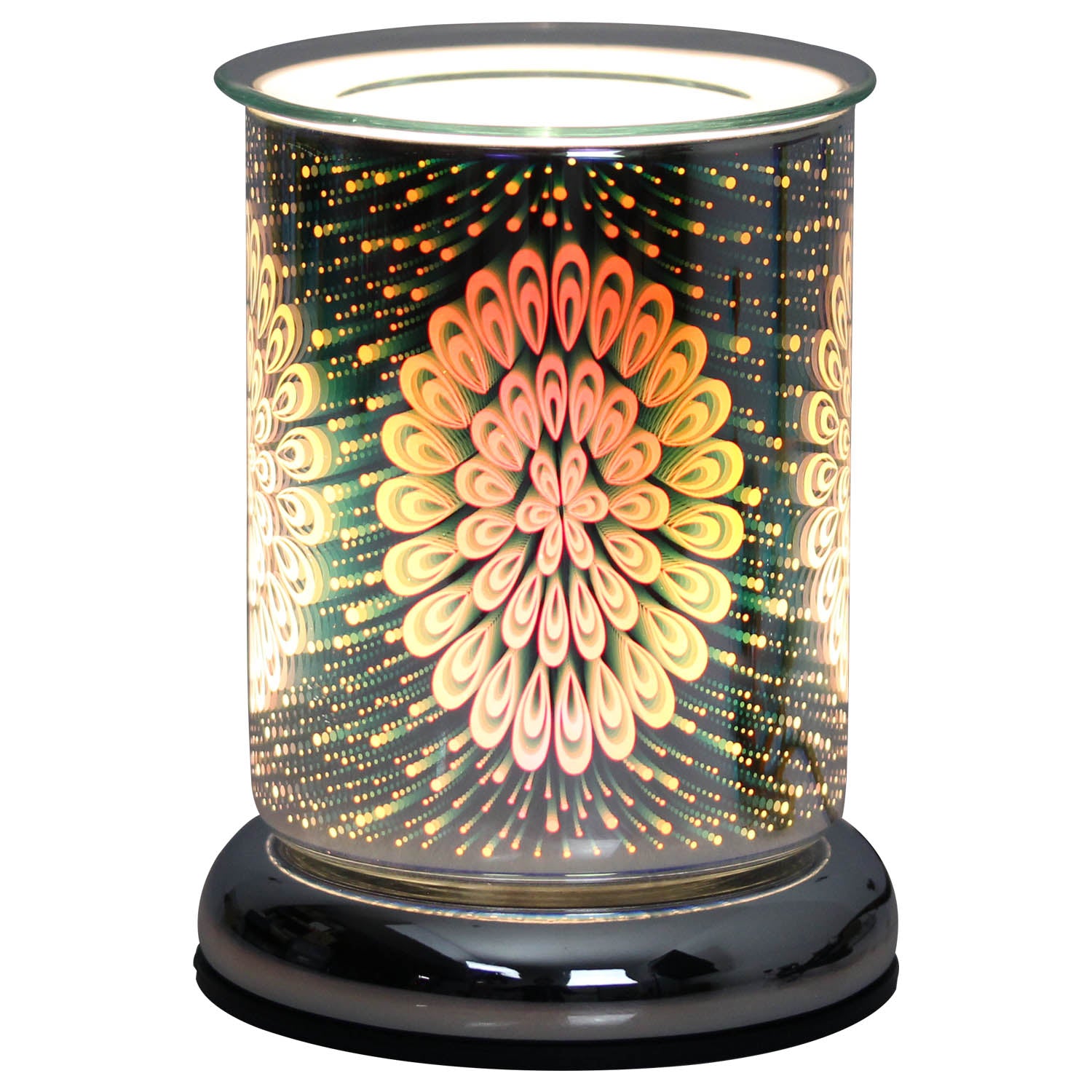 Aromatize Cylinder 3D Peacock Design Electric Wax Melt Burner