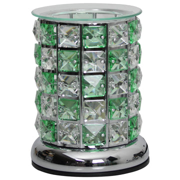 Aromatize Crystal Green Check Design Electric Wax Melt Burner