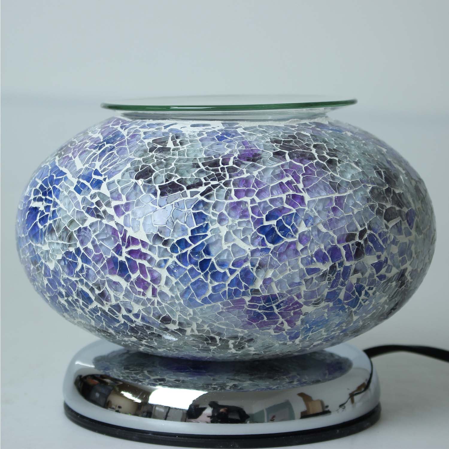 Electric Wax Melt Burner Touch Purple Mosaic Ellipse