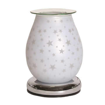 Electric Wax Melt Burner Touch White Satin Star