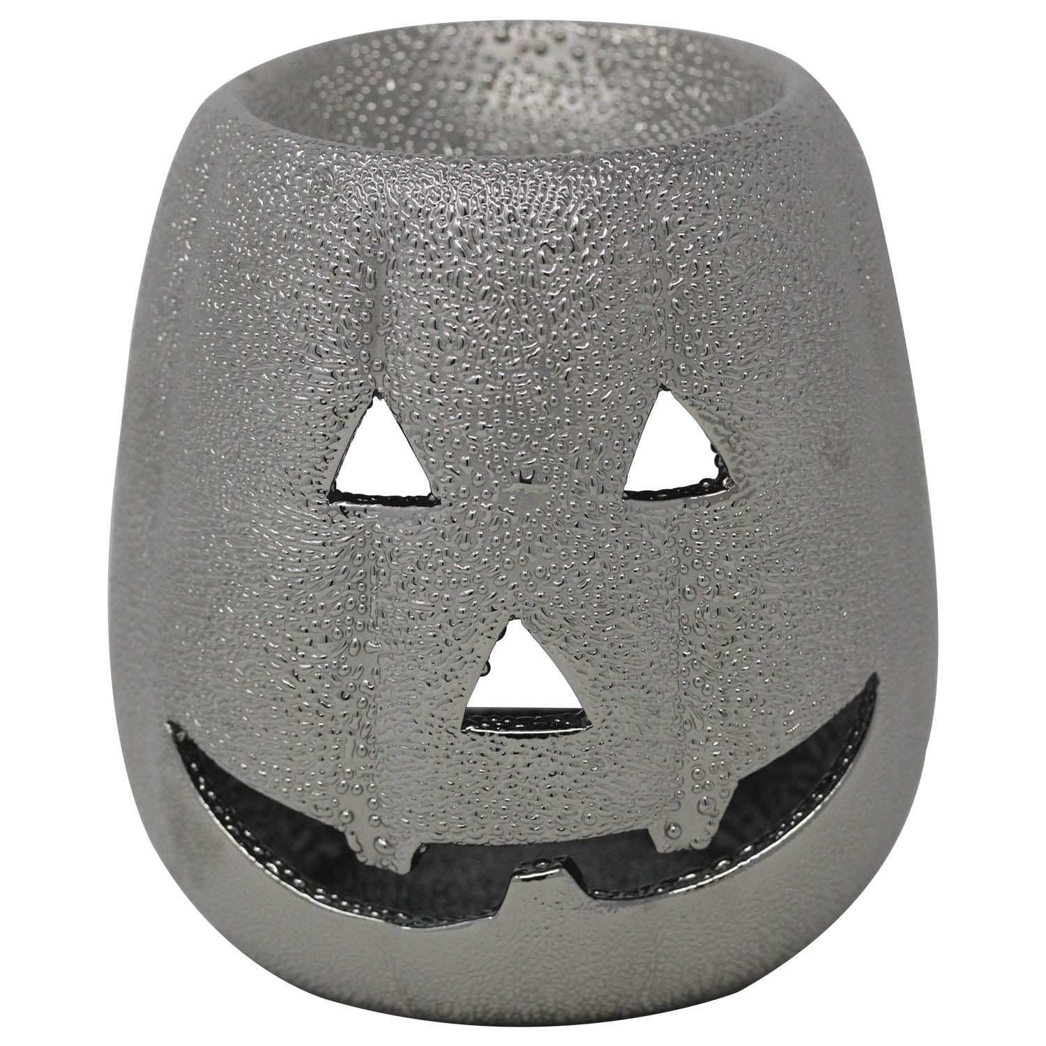 Wax Melt Burner - Pumpkin Silver 10cm