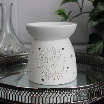 Wax Melt Burner - Ceramic Home Sweet Home 11cm