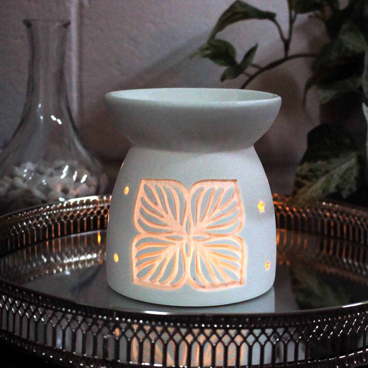 Wax Melt Burner - Ceramic Lotus 11cm