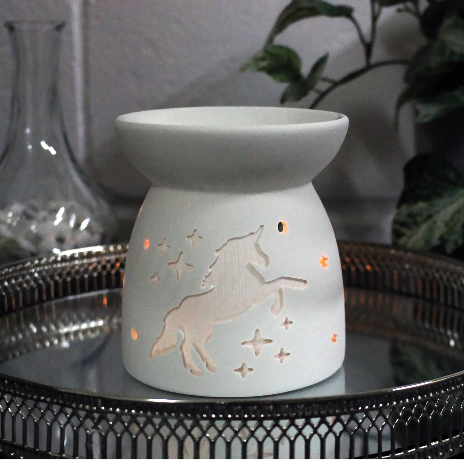 Wax Melt Burner - Ceramic Unicorn 11cm