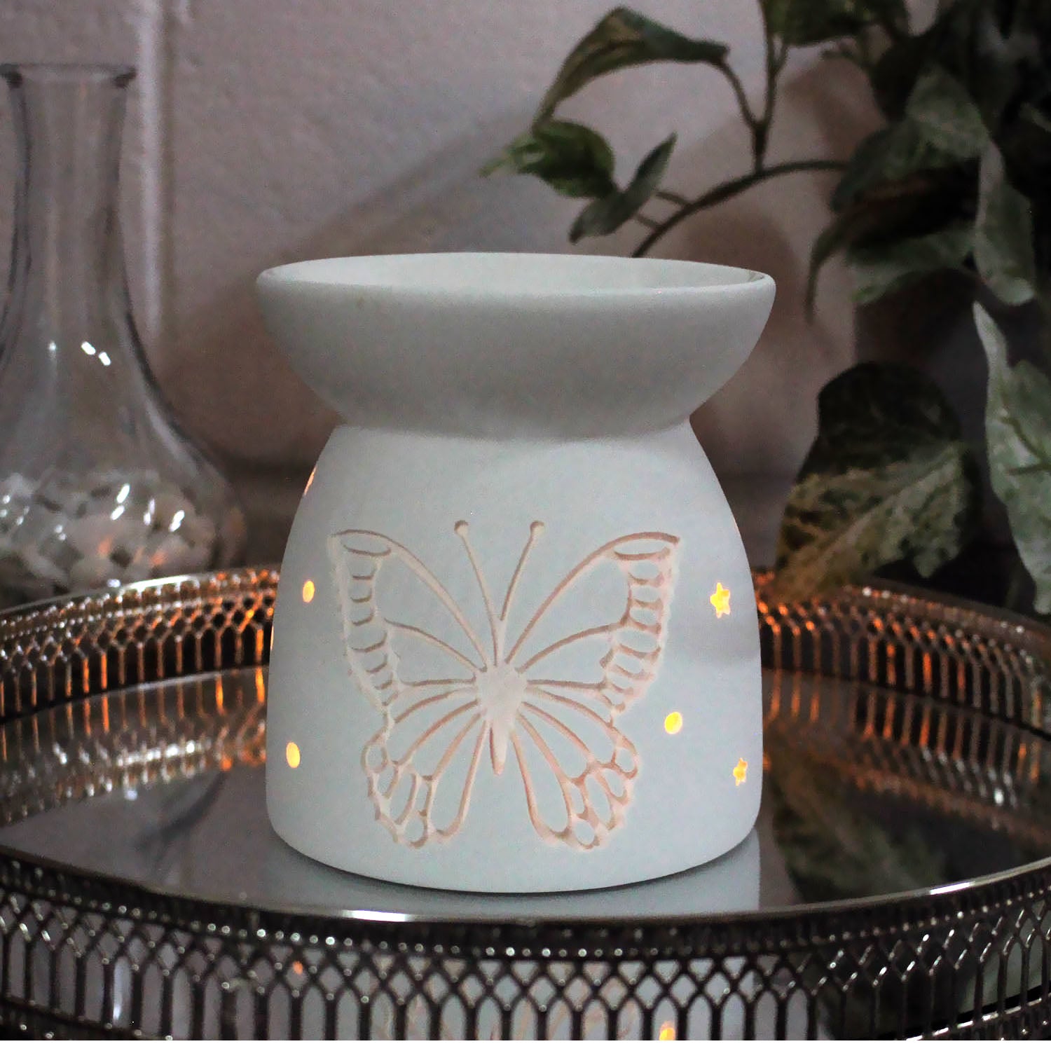 Wax Melt Burner - Ceramic Butterfly 11cm