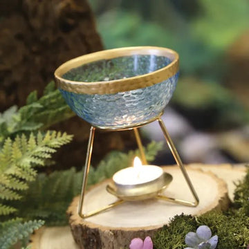 Wax Melter Bowl 11cm Hammered Style - Blue