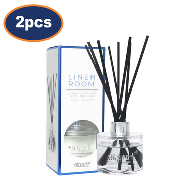2Pcs 100ml Airpure Linen Room Long Lasting Scent Reed Diffuser