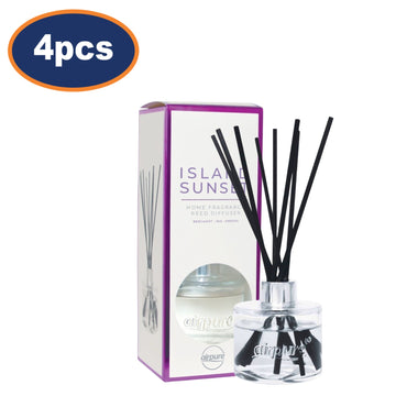 4Pcs 100ml Airpure Island Sunset Long Lasting Scent Reed Diffuser