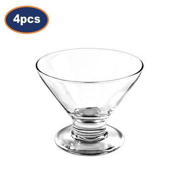4Pcs 170ml Clear Glass Ice Cream Cup