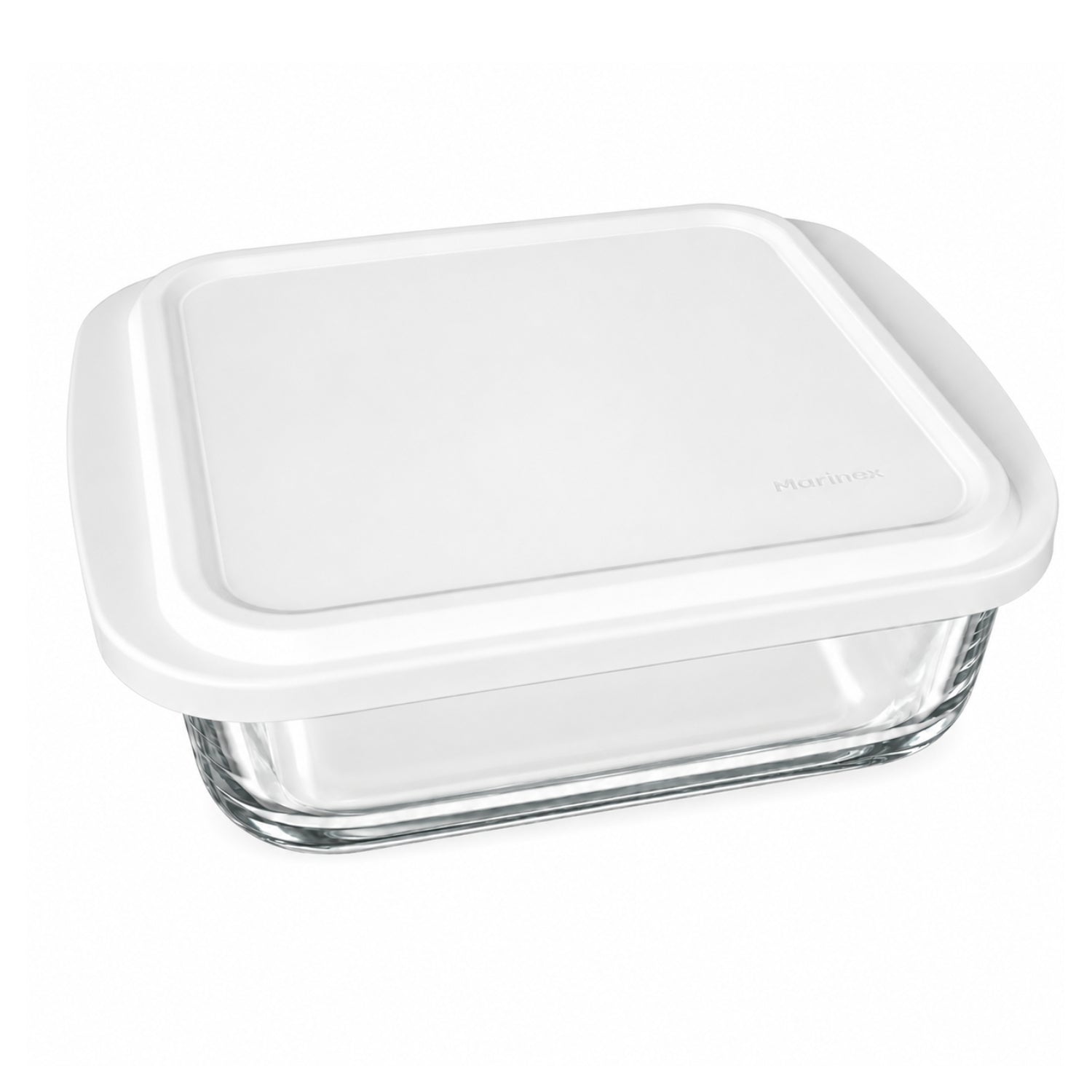 Glass Casserole Baking Dish 1.8L with White Lid Oven Safe