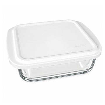 Glass Casserole Baking Dish 1.8L with White Lid Oven Safe