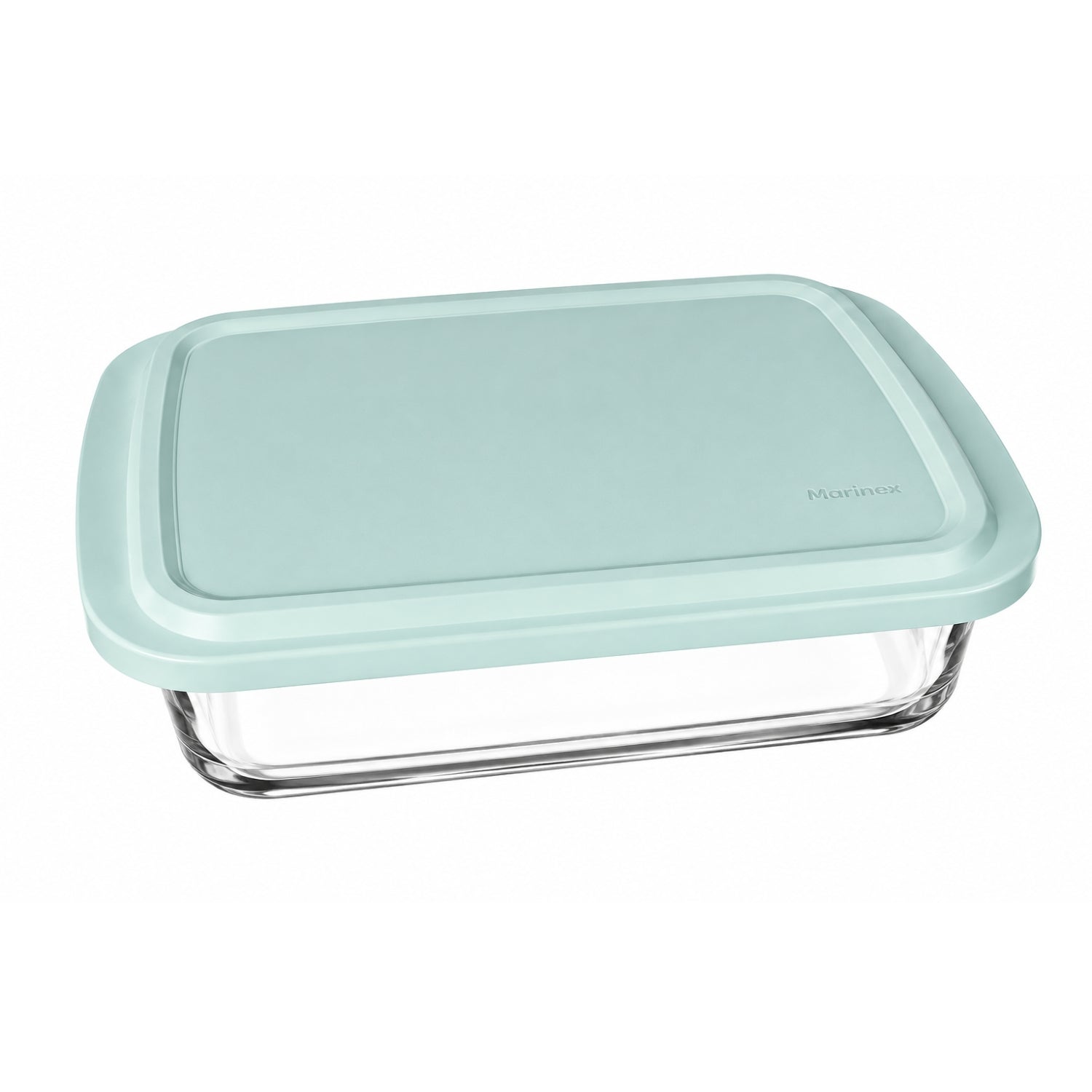 Glass Baking Dish with Green Lid 2.2L Rectangular Food Storage