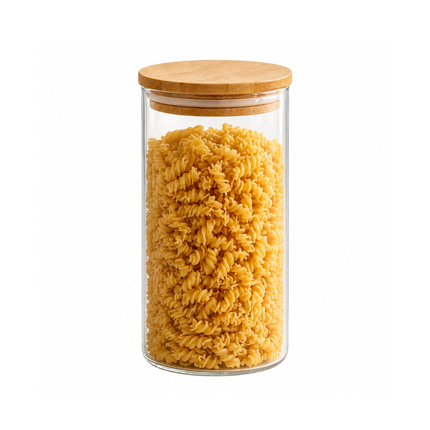 1.3L Glass Storage Jar with Wooden Airtight Lid
