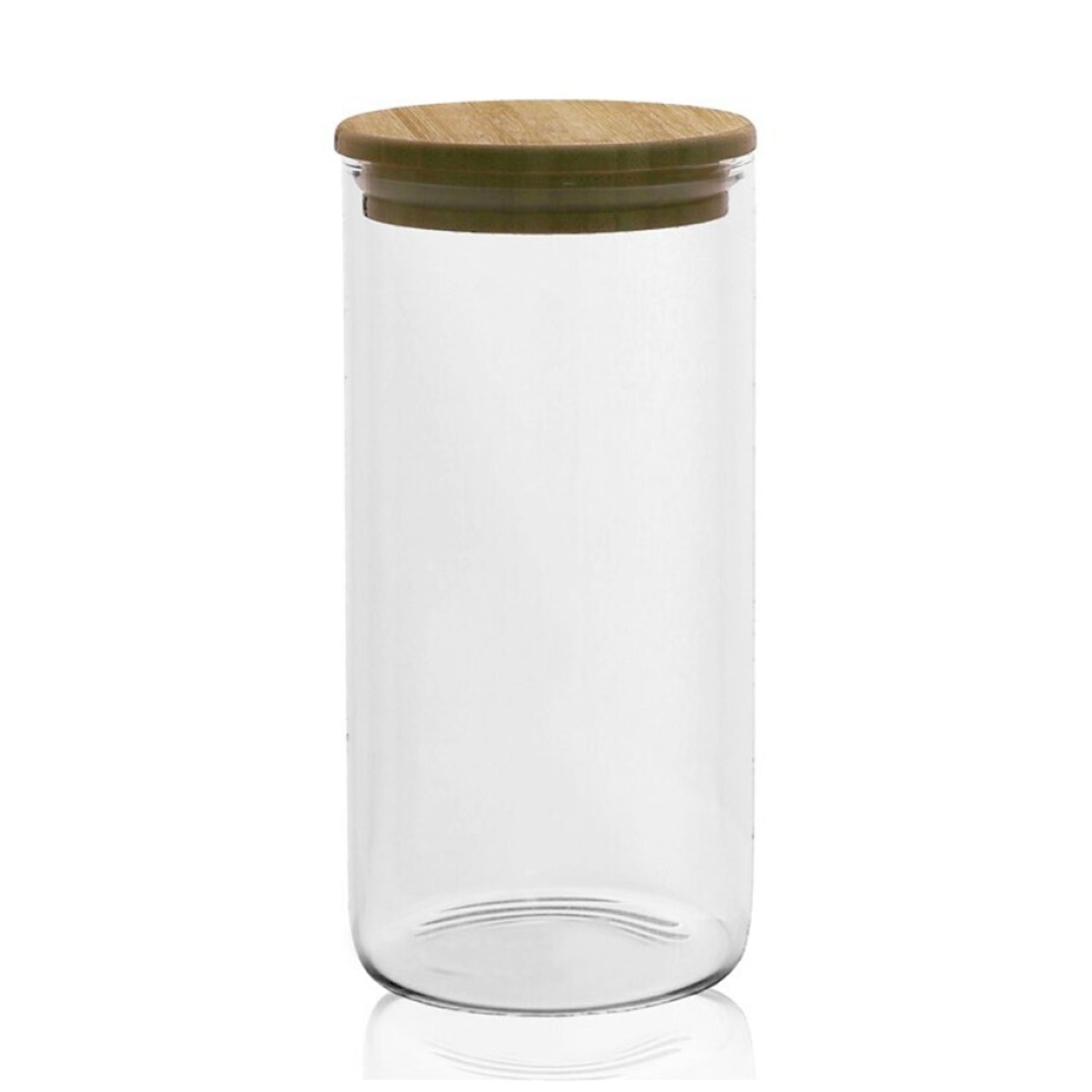 1.3L Glass Storage Jar with Wooden Airtight Lid