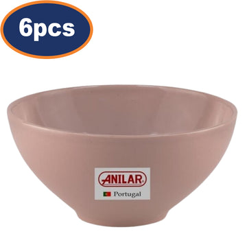6Pcs 14.5cm Pink Soup Bowl