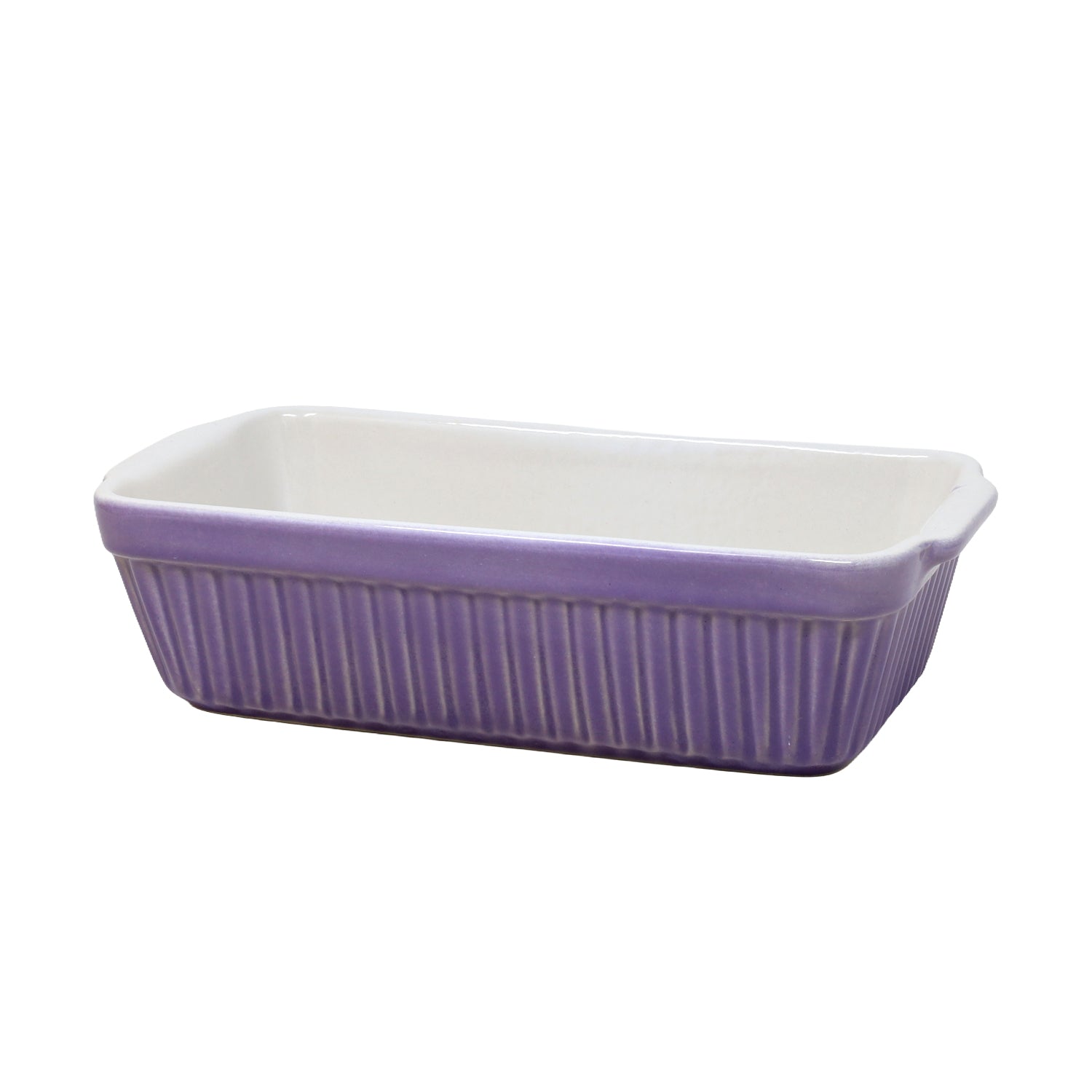 22.5cm Baking Dish Purple Ceramic Roaster with Handles