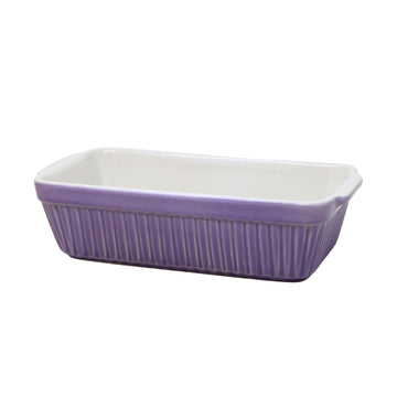 22.5cm Baking Dish Purple Ceramic Roaster with Handles