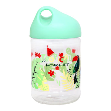 Green Glass Jar Airtight Pastel Lid 500ml Food Container