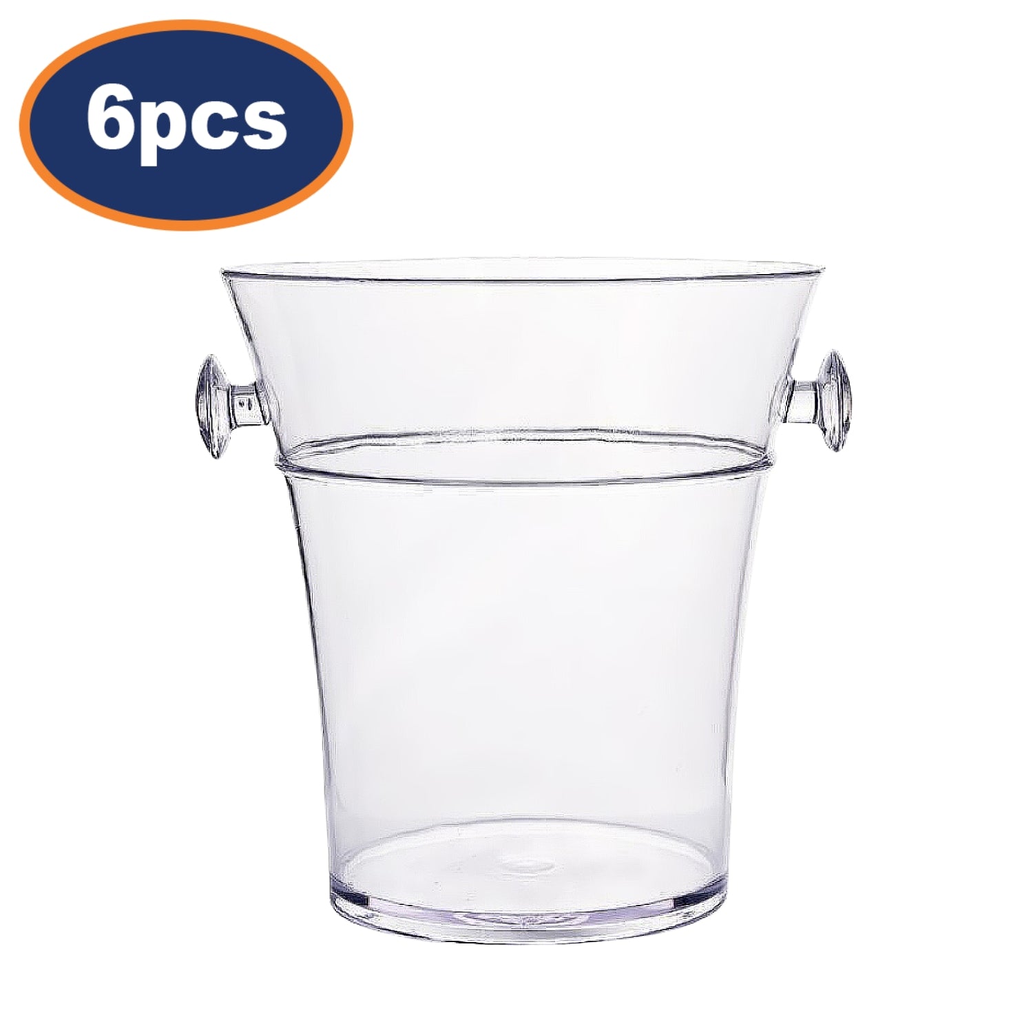6Pcs Durable Acrylic Ice Bucket