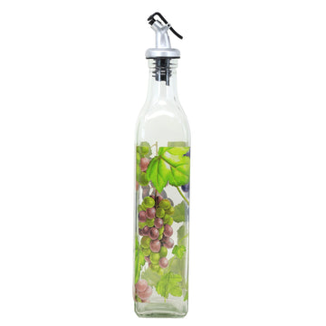 500ml Grapes Design Oil/Vinegar Dispenser Glass Bottle