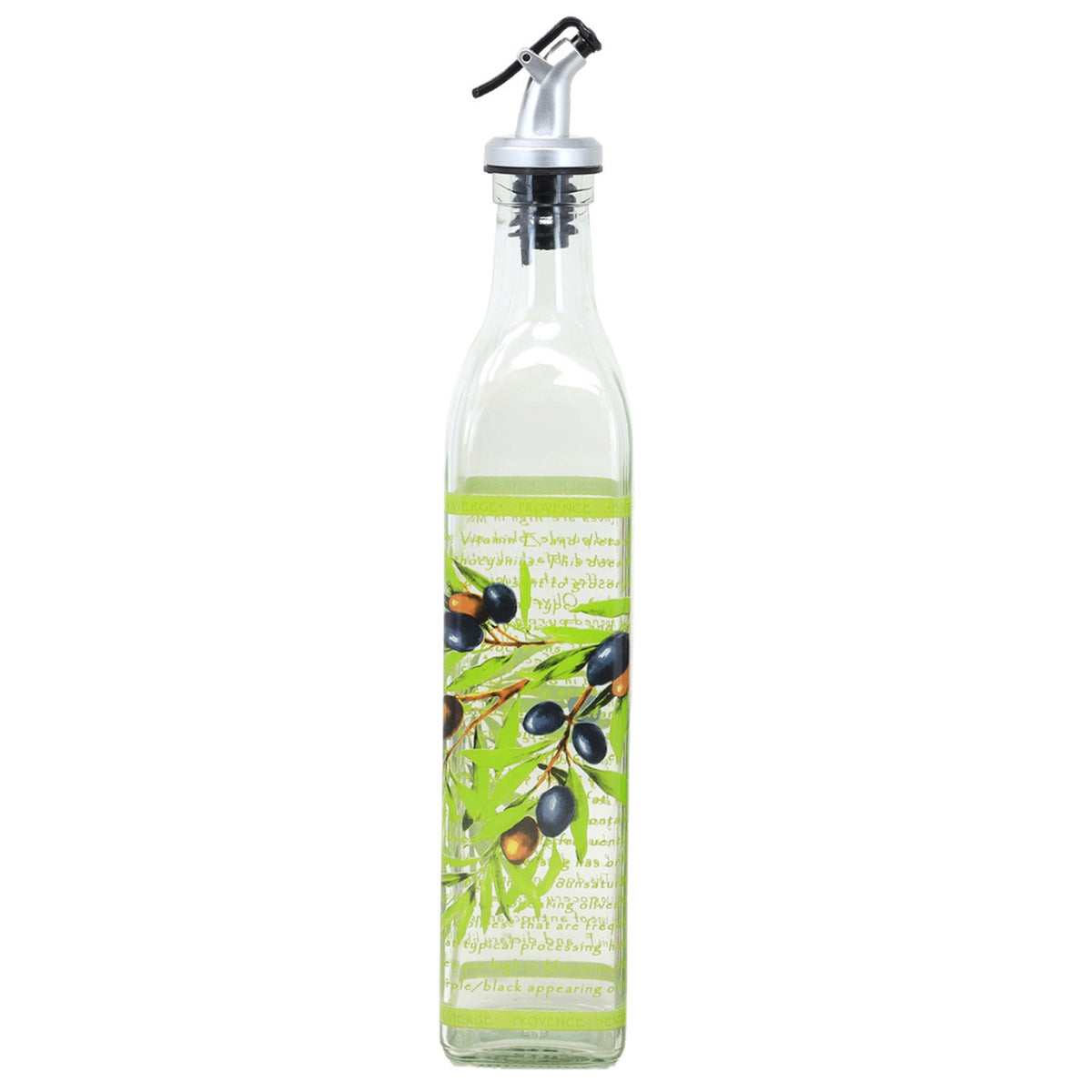 500ml Olives Design Oil/Vinegar Dispenser Glass Bottle