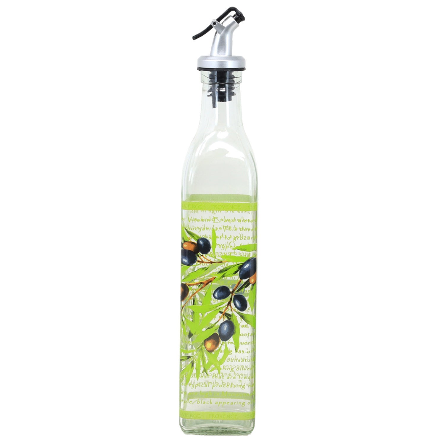 500ml Olives Design Oil/Vinegar Dispenser Glass Bottle
