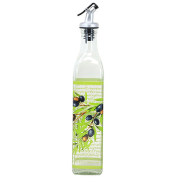 500ml Olives Design Oil/Vinegar Dispenser Glass Bottle
