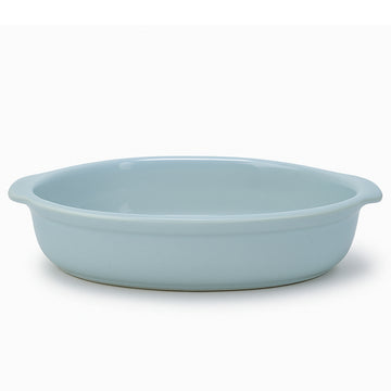 27cm Blue Ceramic Oval Baking Dish
