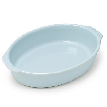 27cm Blue Ceramic Oval Baking Dish