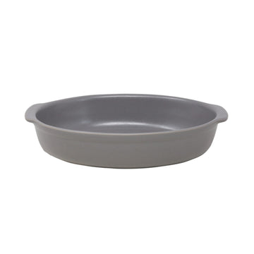2Pcs 32.5cm Ceramic Grey Oval Baking Dish
