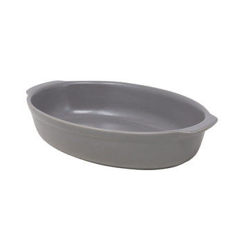 32.5cm Ceramic Grey Oval Baking Dish