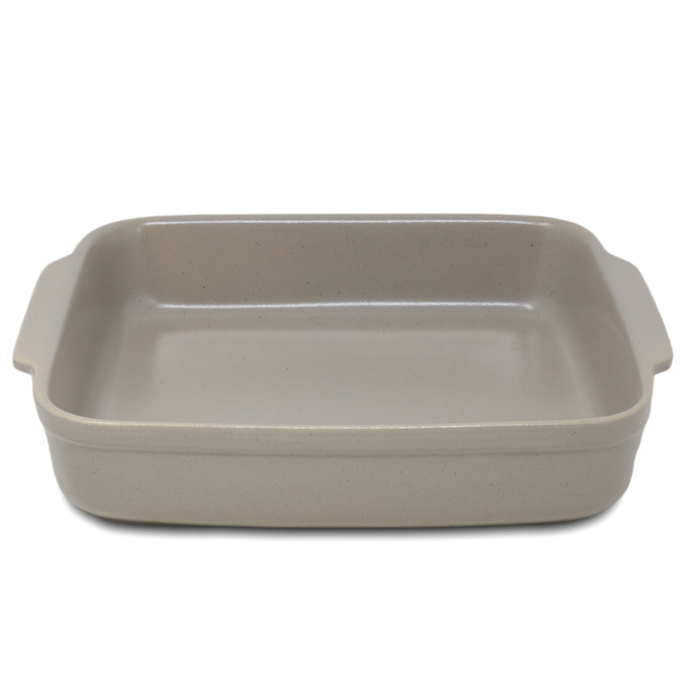 28cm Beige Ceramic Square Baking Dish