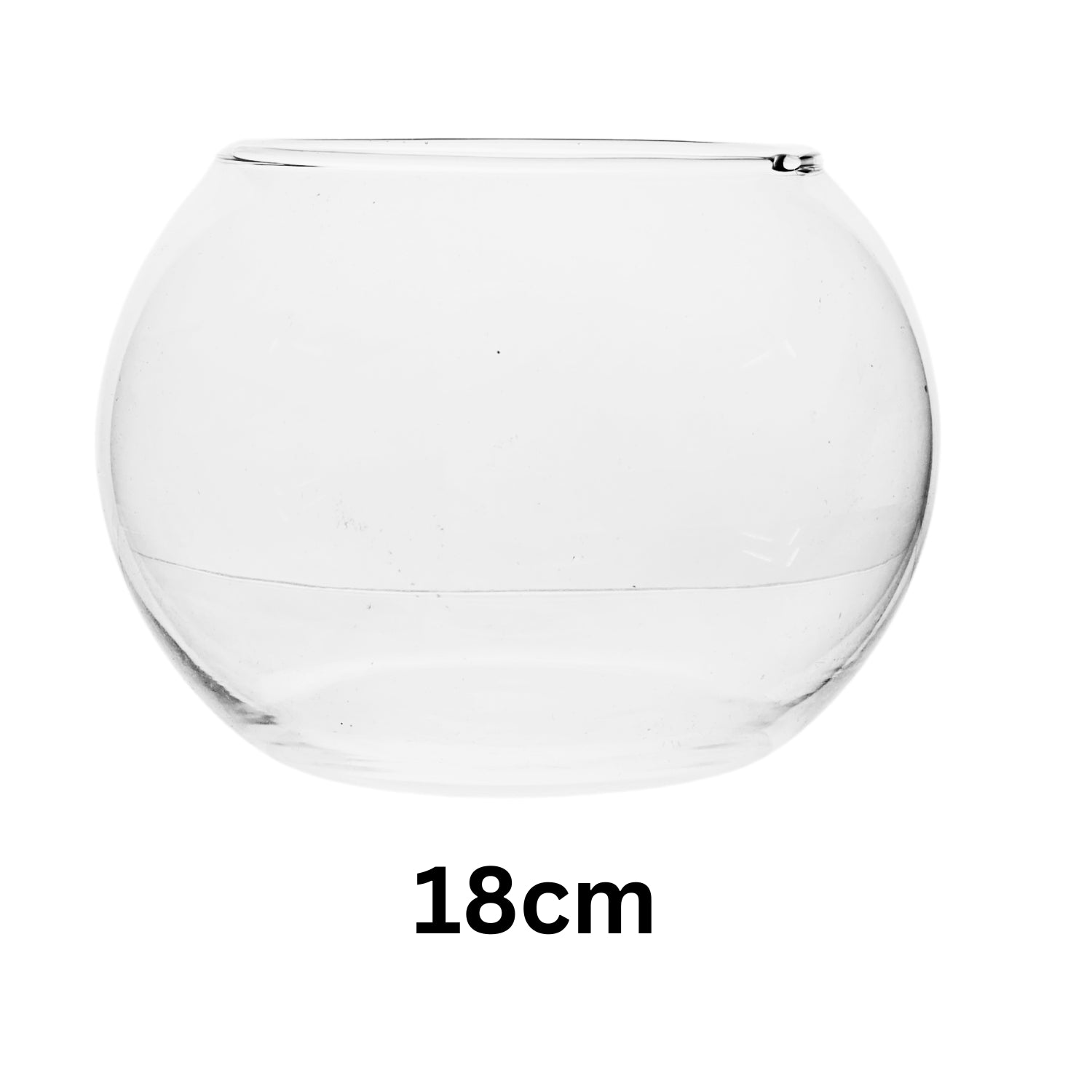 18cm Clear Decorative Glass Bowl