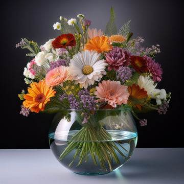 4Pcs 18cm Clear Decorative Glass Bowl