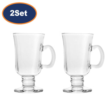 4Pcs 230ml Glass Irish Coffee Mugs
